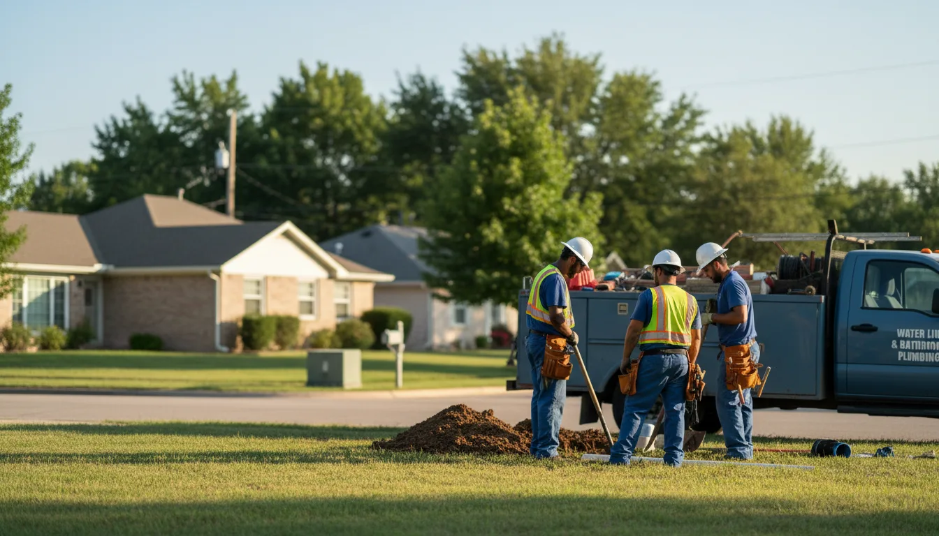 Residential water line and bathroom plumbing service in White Plains, GA